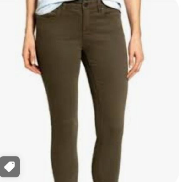 CASLON NORDSTROM Green/Charcoal Skinny High Rise Jeans Size 32 - Picture 1 of 11